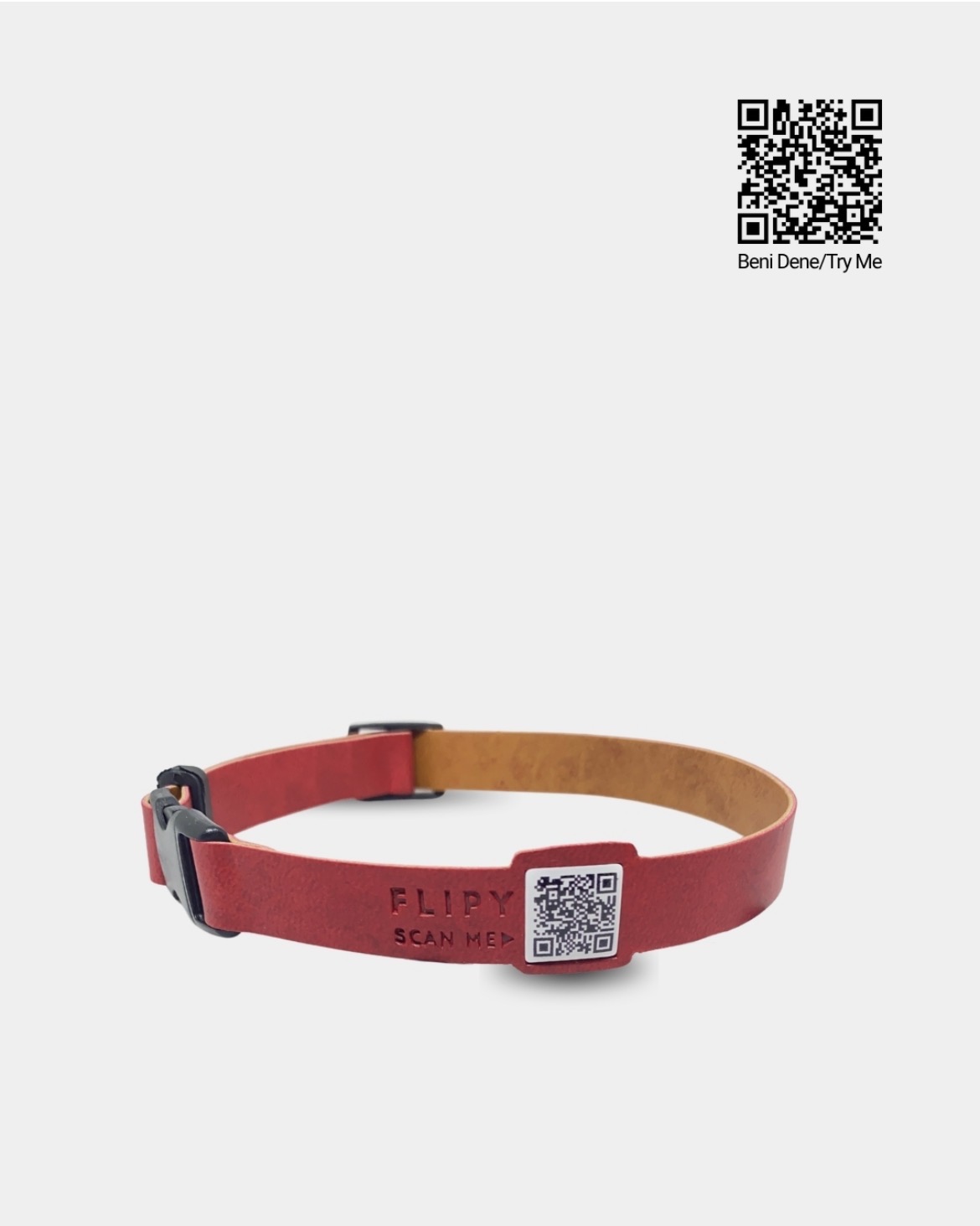 FLİPY QR KODLU KÖPEK BOYUN TASMASI M-L*5